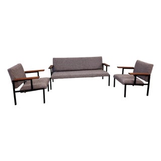 Belgian Sofas and Armchairs, 1960, Set of 3 For Sale