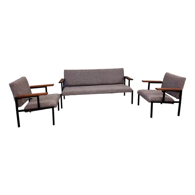 Belgian Sofas and Armchairs, 1960, Set of 3 For Sale