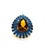 Bochic “Orient” Vintage Kyanite and Citrine Ring Set In 18K White Gold & Silver For Sale - Image 12 of 13