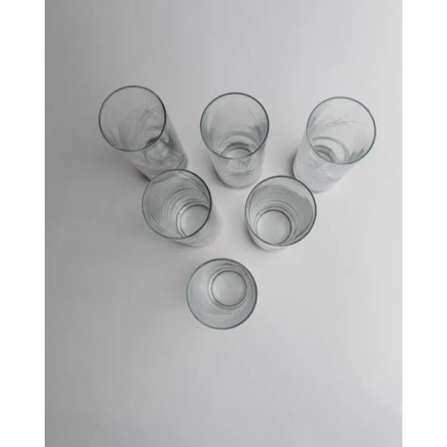 Glass Vintage Italian Drinking Glasses, 1960s, Set of 6 For Sale - Image 7 of 11