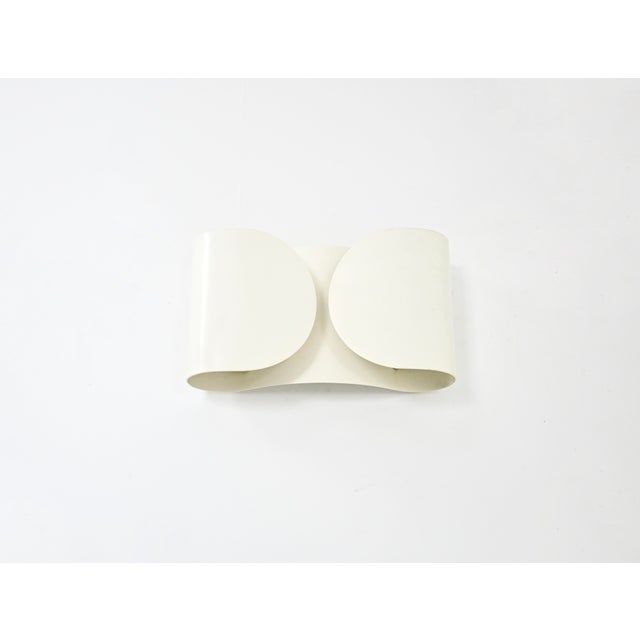 Metal White Foglio Wall Lamp by Tobia & Afra Scarpa for Flos, 1960s For Sale - Image 7 of 12