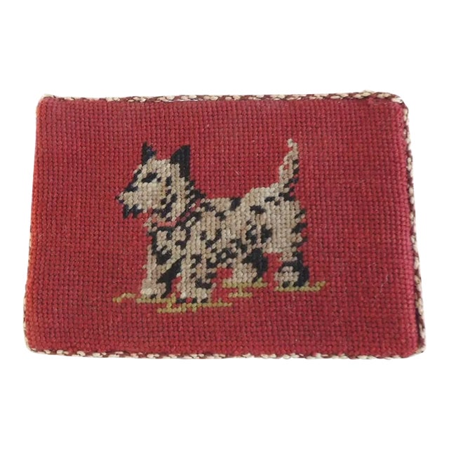 Vintage Red Tapestry Door Stopper For Sale