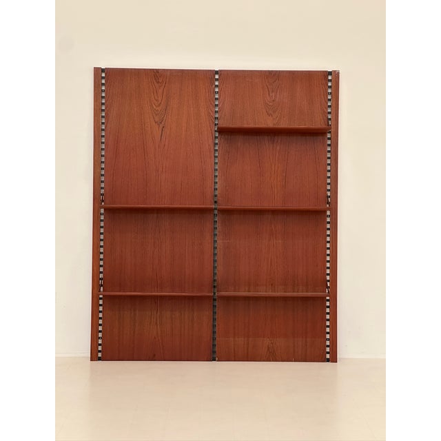 1970s Vintage Modular Wall Bookcase in Teak, 1970s For Sale - Image 5 of 6