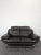 Vintage Black Leather Sofa For Sale - Image 5 of 6