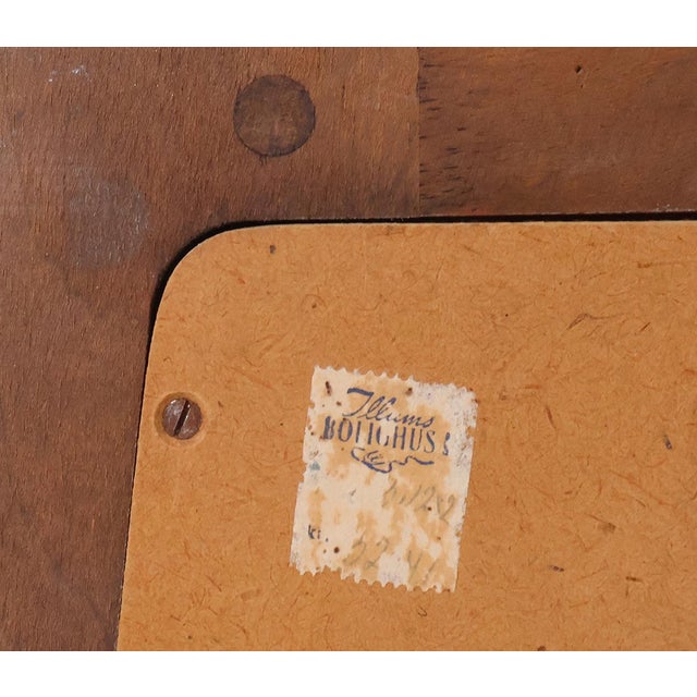 Brown Vintage Wooden Mirror by Aksel Kjersgaard for Illums Bolighus, 1960s For Sale - Image 8 of 10