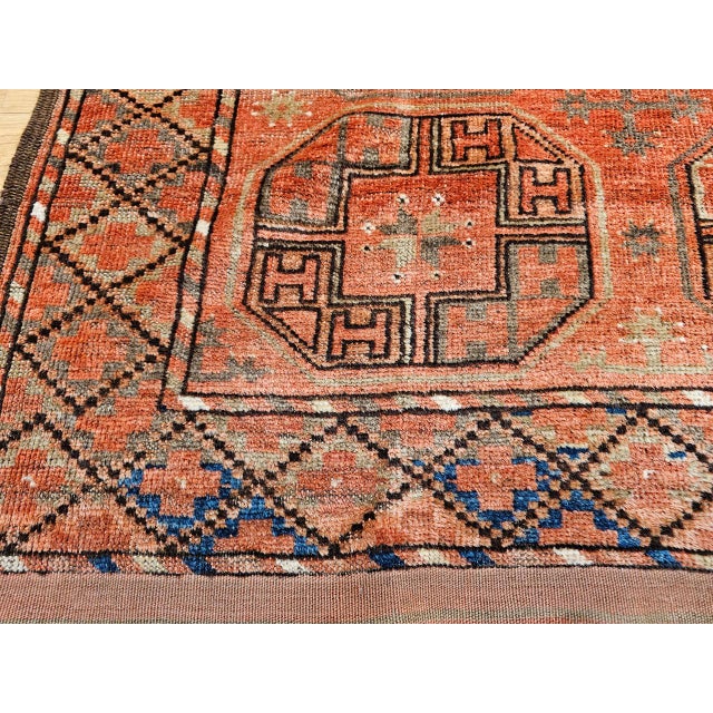 Tribal Vintage Turkmen Tekke Gallery Rug in Allover Pattern in Red, Brown, Gray, For Sale - Image 3 of 18