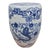 White and Blue Ceramic Chinese Garden Stool For Sale