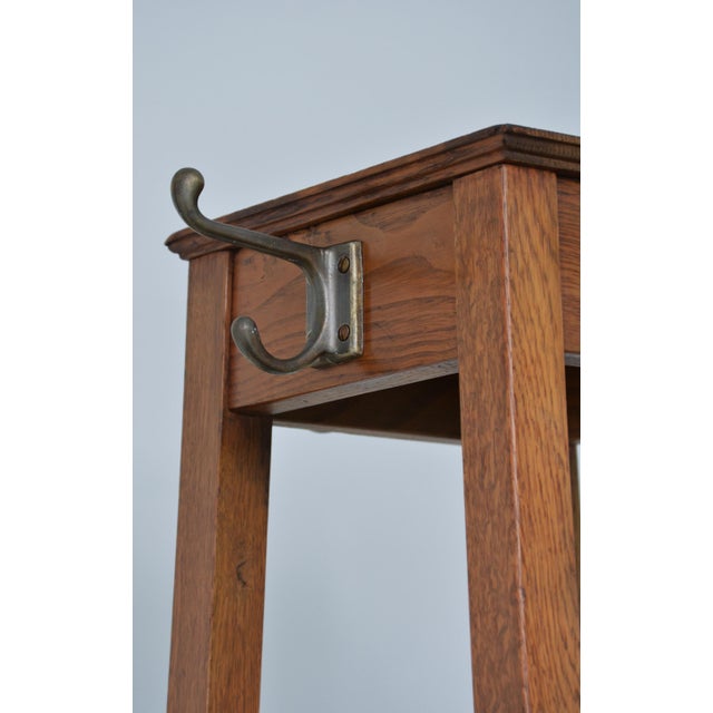 English Arts and Crafts Oak Coat Stand from Astrola, 1930s For Sale - Image 3 of 18