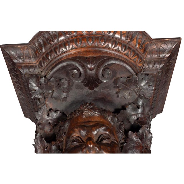 Wood Pair of Renaissance Revival Carved Walnut Wall Brackets by Luigi Frullini For Sale - Image 7 of 12