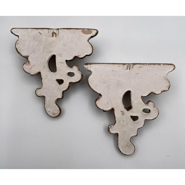 Sculpture Materials 1980s Italian Baroque French Rococo Gold Gilt Plaster Wall Brackets - a Pair For Sale - Image 7 of 11