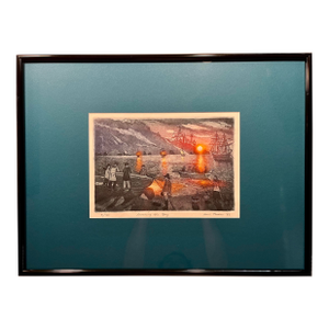 Vintage 1986 Avi Thaw "Leaving the Bay” Limited Edition 5/150 Etching, Signed