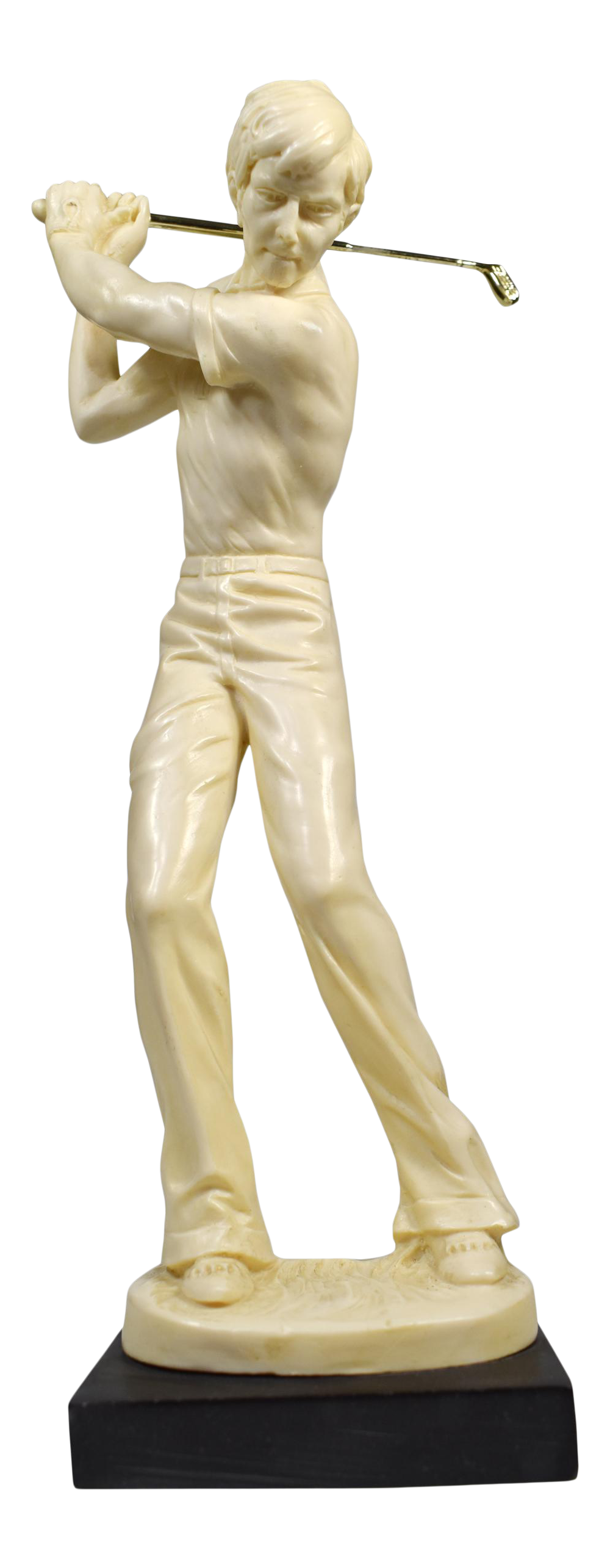 Mid 20th Century Italian Asantini Golfer on Marble Base