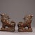 Pair of Vintage Chinese Bronze Foo Dogs - Mud-Gold & Cinnabar Guardian Lions For Sale - Image 9 of 9