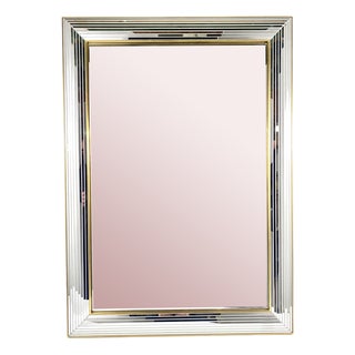 Vintage Hollywood Regency Mirror in Silver & Gold from Deknudt, Belgium, 1980s For Sale