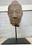 Gray Antique Thai Ayutthaya Style Sandstone Head of Buddha on Metal Stand For Sale - Image 8 of 17
