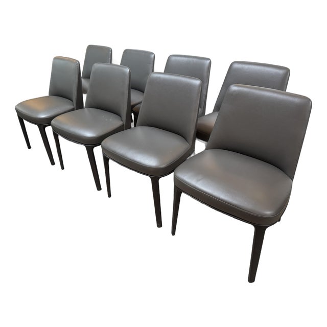 Poliform Sophie Side Dining Chairs, Set of Eight For Sale