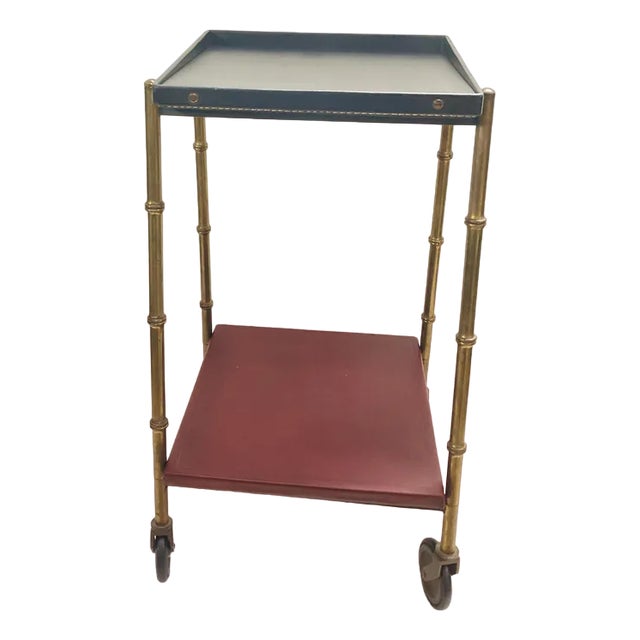 Leather Table by Jacques Adnet, 1950s For Sale