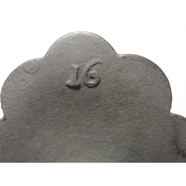 Metal Antique 1850's Cast Iron Mantel Clock For Sale - Image 7 of 10