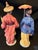 VIETRI Pair of Vintage Vietri Italian Porcelain Chinoiserie Figurines – Asian Couple With Parasols For Sale - Image 4 of 8