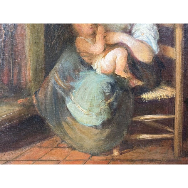 Oil on Canvas, Mother and Child, Signed A. Ripa, Italy, 19th/20th C. For Sale In New York - Image 6 of 10