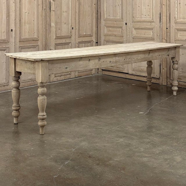 Late 19th Century 19th Century Stripped English Pine Dining Table For Sale - Image 5 of 18