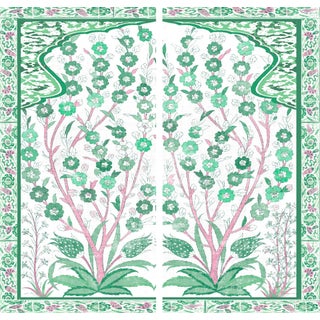 Kips Bay Showhouse Green Pink Artwork For Sale