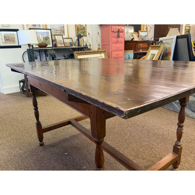 Late 20th Century Replica of Early American Tavern Table For Sale - Image 11 of 13