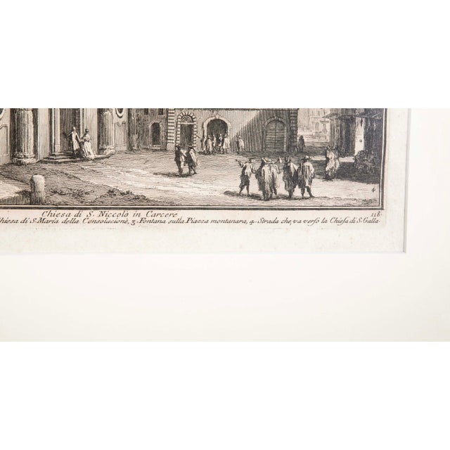 Pair 18th Century Framed Italian Etchings of Churches in Rome by Guiseppe Vasi For Sale - Image 10 of 12