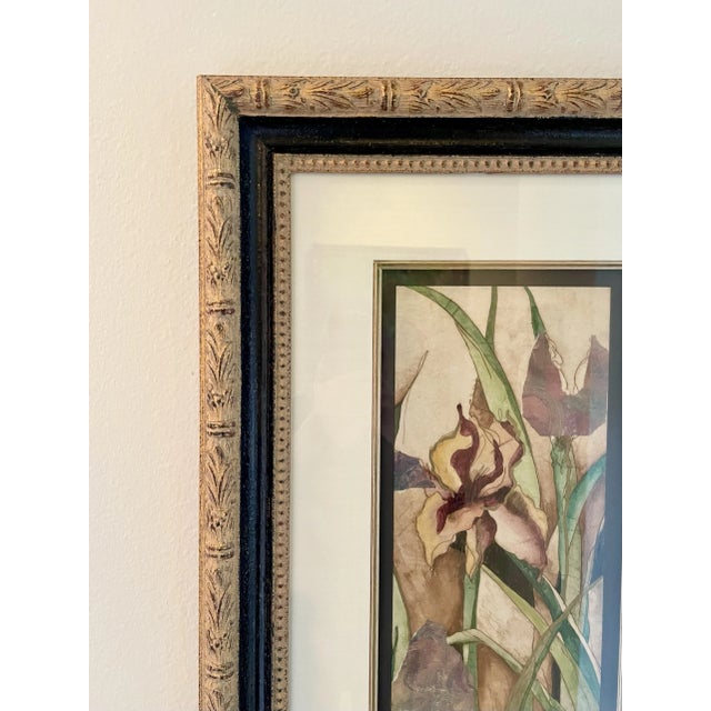 French "Spring Flowers" Original Framed & Matted Mixed Media Painting For Sale - Image 3 of 12