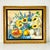 Mid-Century Impressionist Boho Chic Sunflower Still Life Original Oil Painting by American Edith Weir For Sale - Image 11 of 12