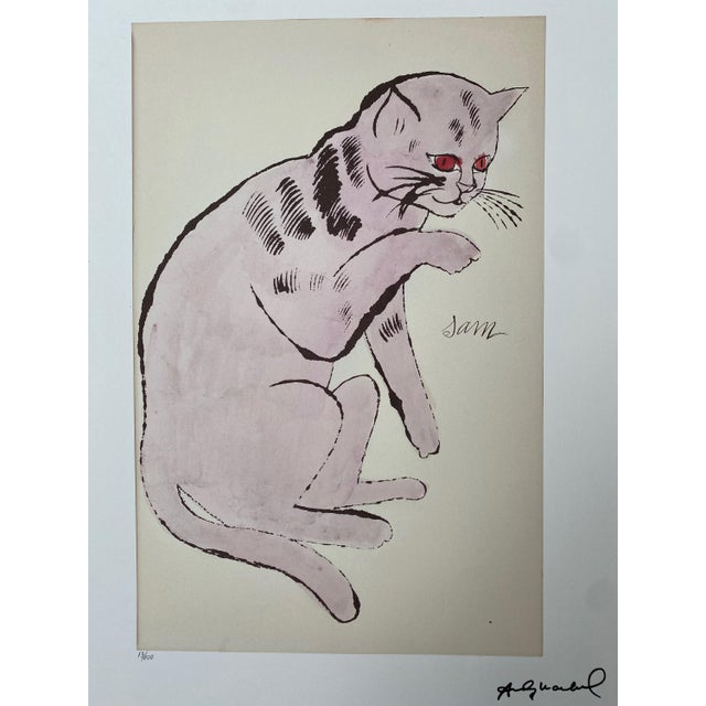 Andy Warhol "Cat Sam" offset lithograph in colors on Arches paper, Georges Israel Editeur, sheet size 38,5 x 57 cm, plate...
