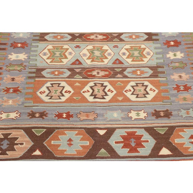 Vintage Persian Shiraz Kilim Rug - 03'08 X 05'07. For Sale - Image 4 of 9