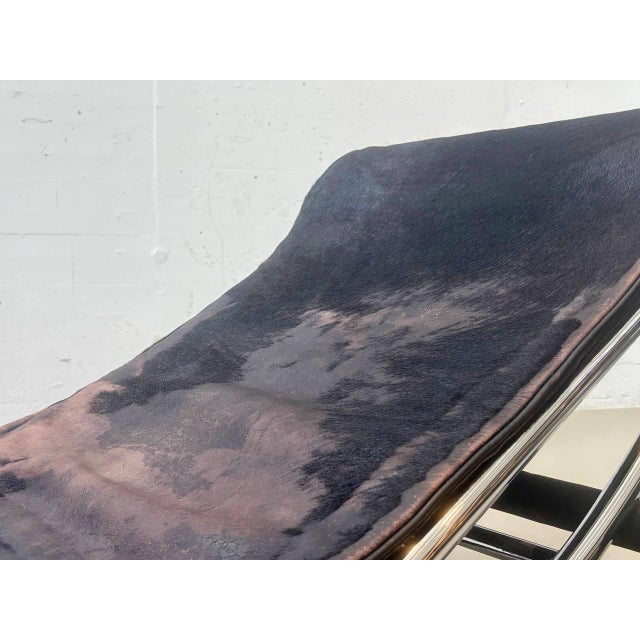 LC4 Chaise Longue with Ponyfell Le Corbusier, Pierre Jeanneret and Charlotte Perriand by Pierre Jeanneret for Cassina, 1960s For Sale - Image 15 of 18