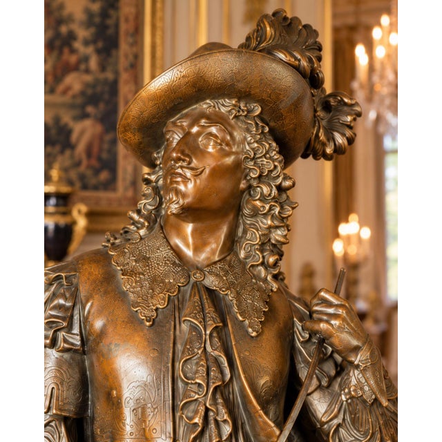 19th Century Late 19c Artisan Baroque Spelter Don Juan Statue For Sale - Image 5 of 18