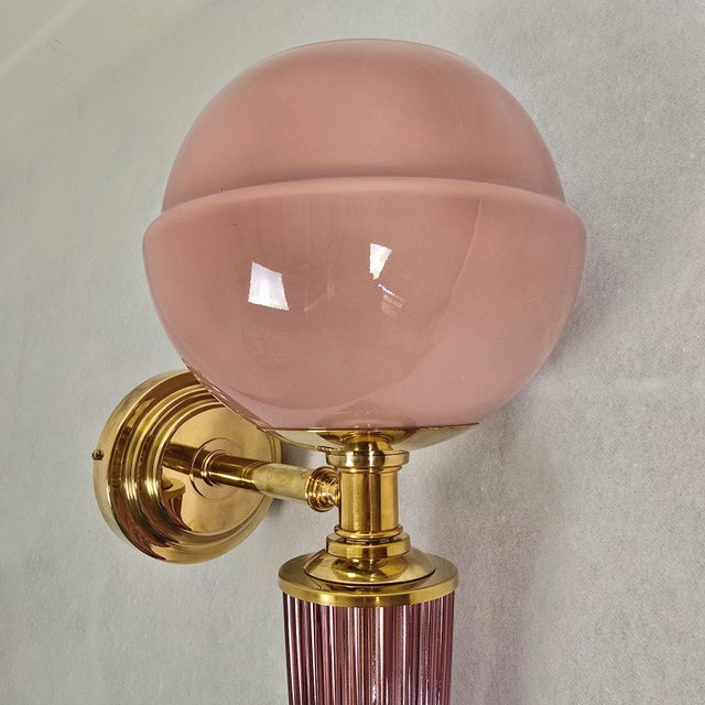 Purple 1990s Mid Century Modern Purple Murano Glass Sconces - a Pair For Sale - Image 8 of 13