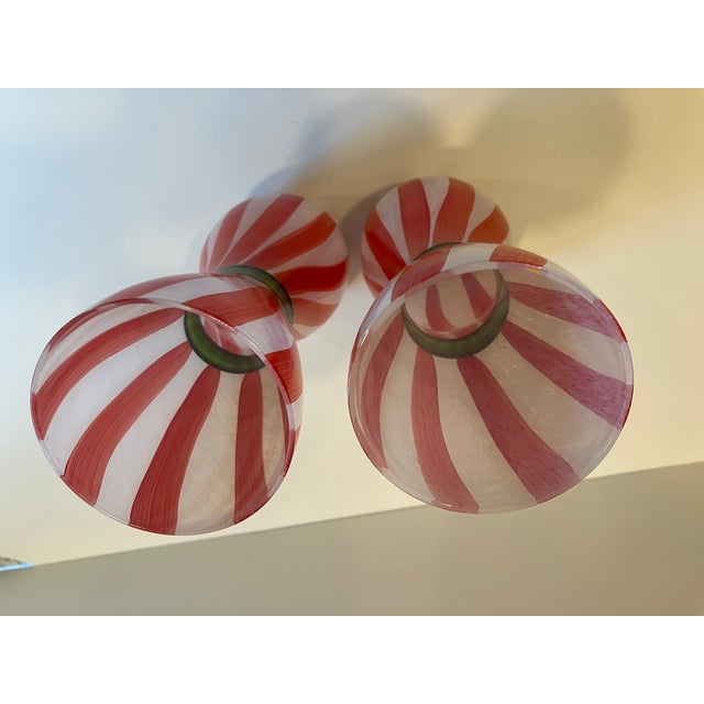 Contemporary Pair of 1980s Kosta Boda Hand Painted Vases For Sale - Image 3 of 7