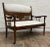 This is a stunning antique, believed to be Edwardian from the early 1900s, carved spindle back carved upholstered settee...
