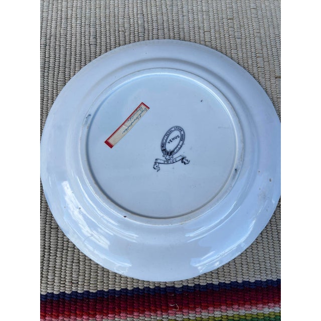A Pair of Antique Staffordshire Transfer Decorated Ironstone Plates “Venus” Circa 1850's For Sale - Image 9 of 12