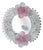 Small Venetian Wall Mirror in Murano Glass with Pink Flowers from Fratelli Tosi, 1970s For Sale