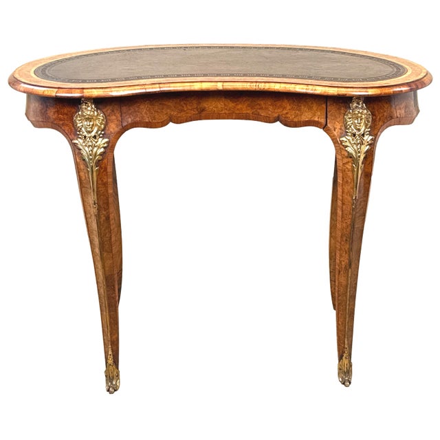 Wood Antique Walnut Kidney Shaped Writing Table by Gillow & Co, 1875 For Sale - Image 7 of 16