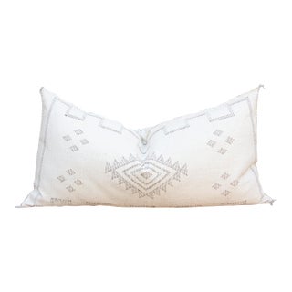 Frost Tail Oversized Lumbar Moroccan Pillow For Sale