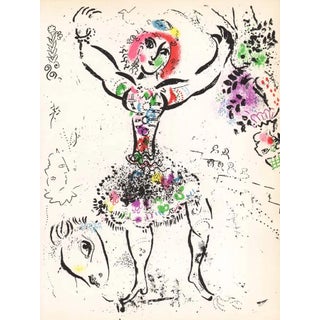 1960 Marc Chagall Original Lithograph La Jongleuse For Sale