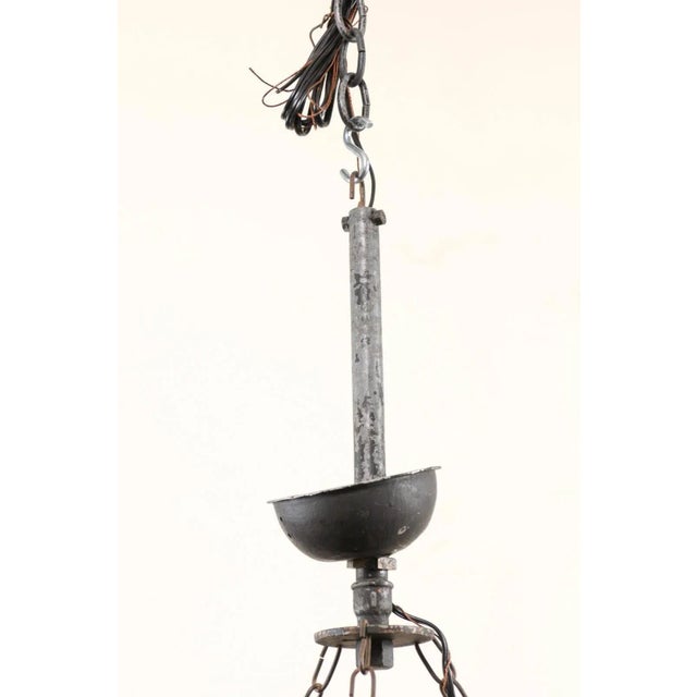 Mid 20th Century Mid-20th Century French Ring Shaped Iron Chandelier with Anchor Motifs For Sale - Image 5 of 11