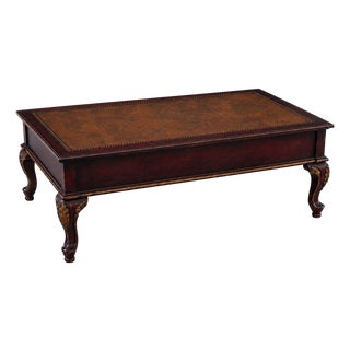 Vintage Grand Tour Oxblood World Map Coffee Table With Antiqued Gold Gilding For Sale