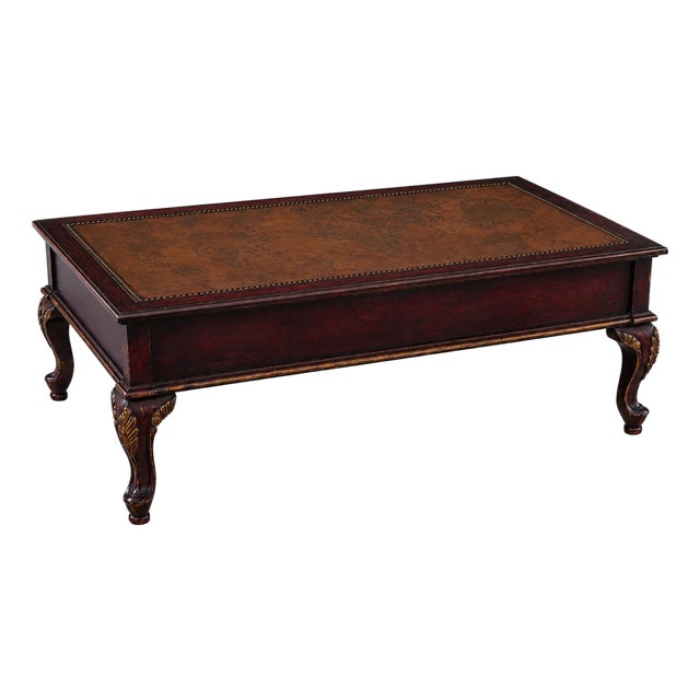 Vintage Grand Tour Oxblood World Map Coffee Table With Antiqued Gold Gilding For Sale