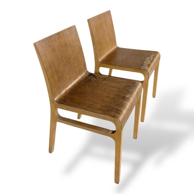 Wood Vintage Bentwood Plywood Dining Chairs, Set of 2 For Sale - Image 7 of 8