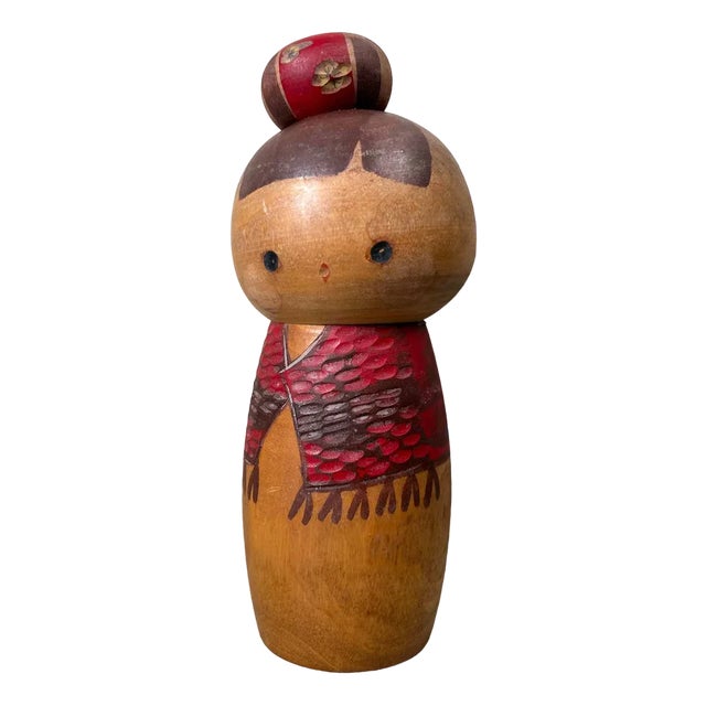 Vintage Sosaku Kokeshi by Hiroe Fukushima, Japan, 1975 For Sale