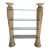 Late 20th Century Neoclassical Revival Faux Stone 4-Tier Column Shelves For Sale