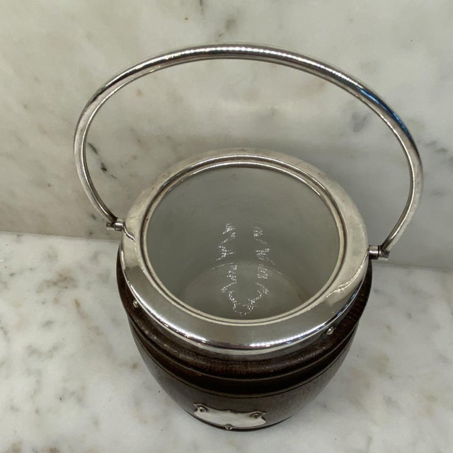 Early 20th Century Early 20th Century British Oak Biscuit Barrel For Sale - Image 5 of 8