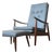 1950's Attributed to Milo Baughman for James Inc. Leather Recliner and Ottoman For Sale